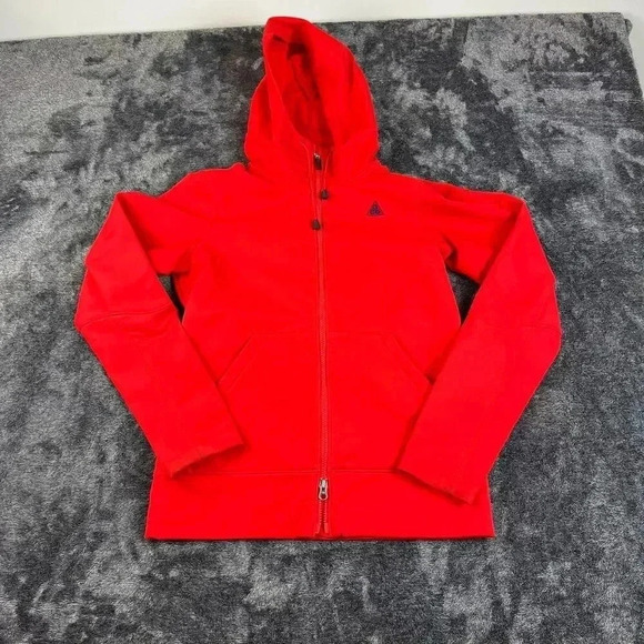 Nike ACG Full Zip Hoodie Soft Shell Jacket Women's S Red Pockets Athletic - Picture 1 of 15